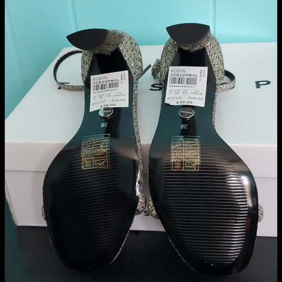 Topshop Robyn Two Part Glitter Heels - Picture 3 of 8